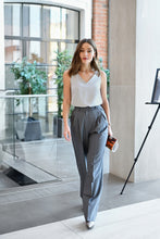 Загрузить изображение в средство просмотра галереи, UNI2 | Брюки прямые со складками на талии