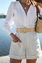 Загрузить изображение в средство просмотра галереи, Блуза с пышным рукавом без воротника