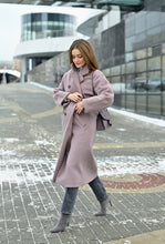 Загрузить изображение в средство просмотра галереи, Пальто двубортное с цельнокроеным рукавом