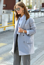 Загрузить изображение в средство просмотра галереи, Полупальто двубортное с поясом