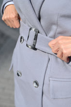 Загрузить изображение в средство просмотра галереи, Полупальто двубортное с поясом